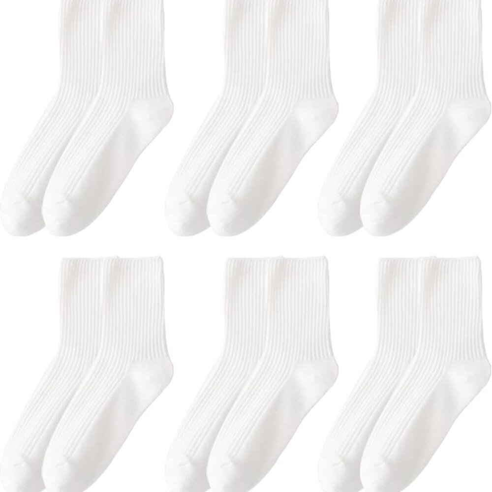 Womens Cute Crew Socks Neutral Cotton Slouchy Loafer Boot Dress Socks Women Girl